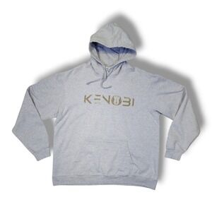 Star Wars Obi Wan Kenobi Series Gray Light Hoodie Men's Size XL